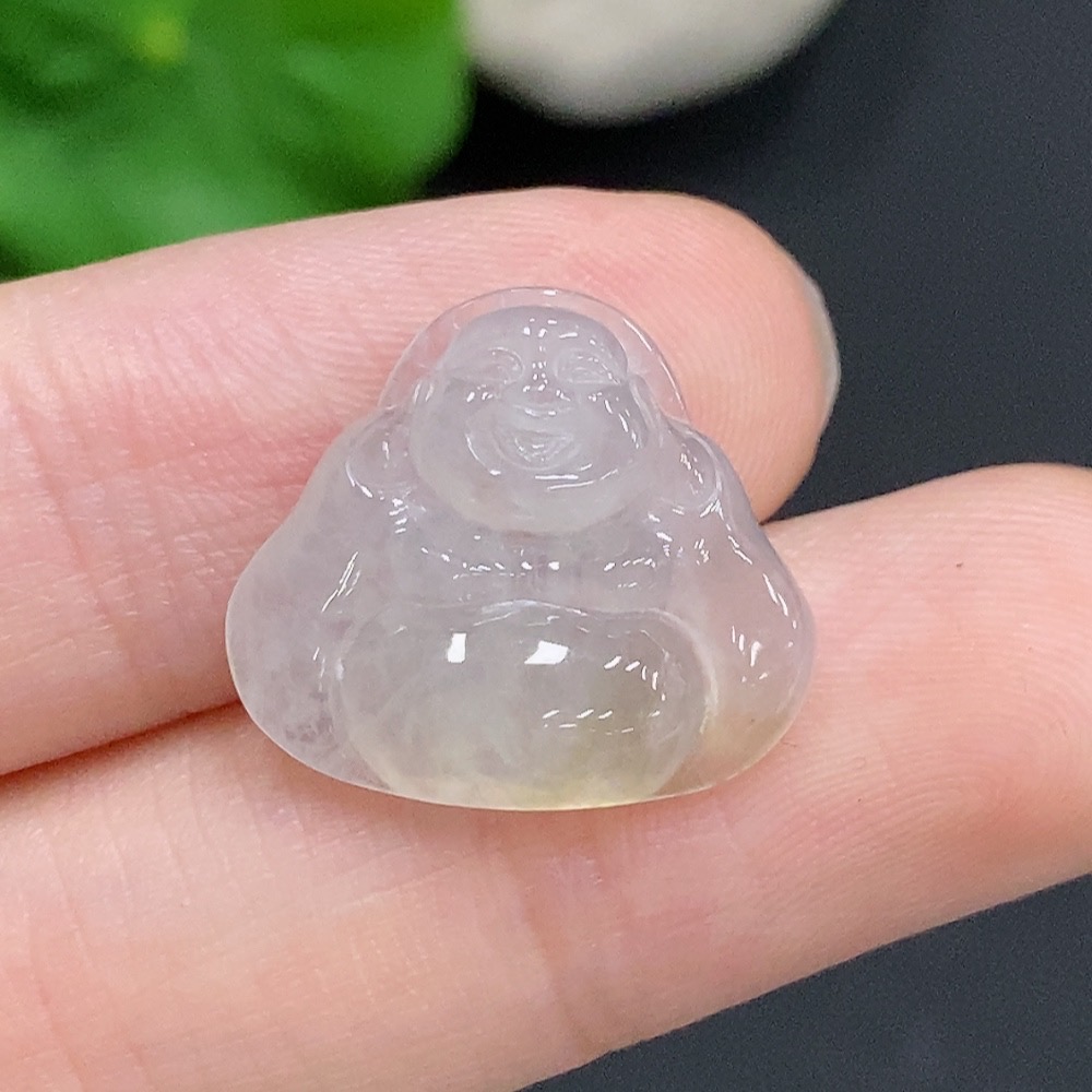 F30458591 Jadeite Buddha Pendant, Total Weight Approx. 2g