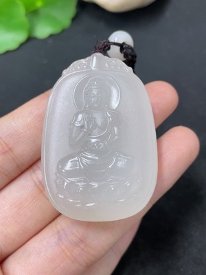 H46576181 和田玉挂件    阿弥陀佛     货品总重约（含绳）33.3g