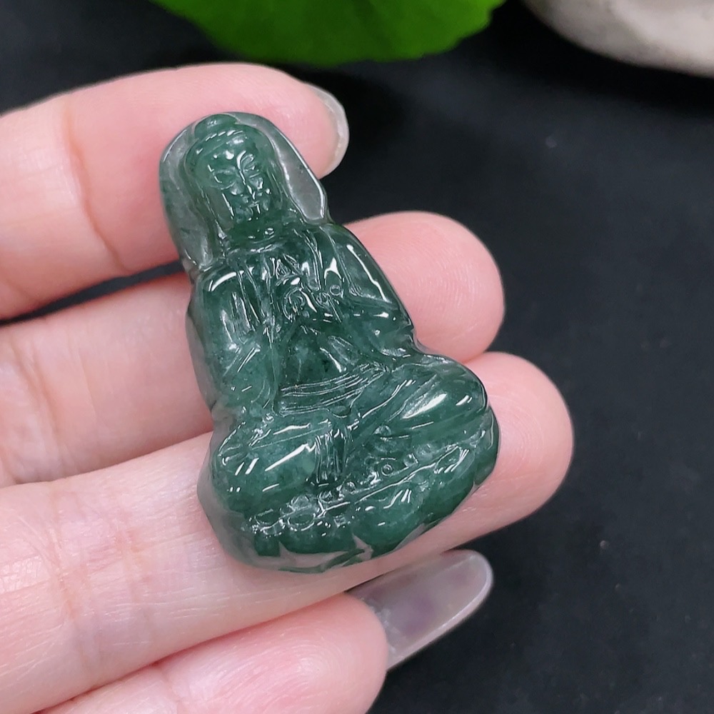 F35129041 Jadeite Guanyin Pendant Total Weight Approx. 9.5g