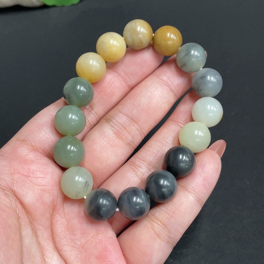 H34973165 Hetian Jade Bracelet, Approx. 11.9 mm, Total Weight Approx. 43.4g