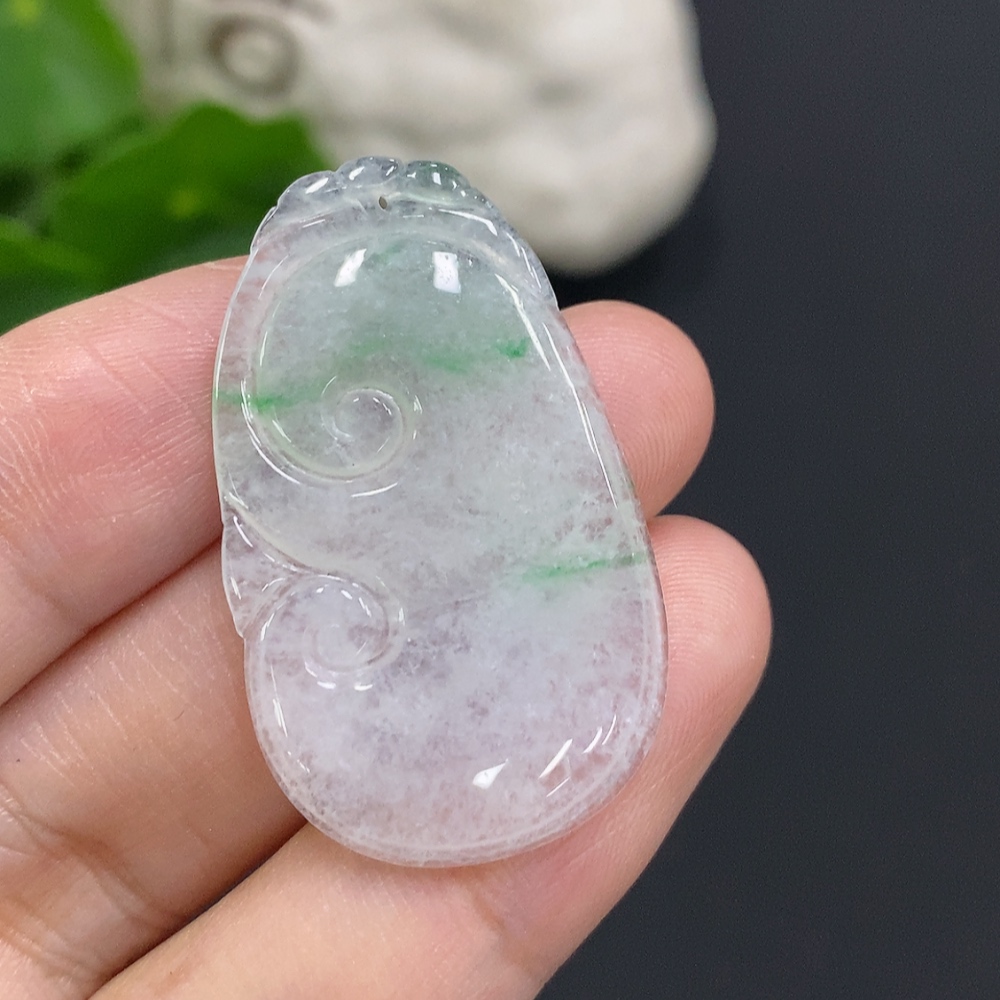 F34069916 Jadeite Ruyi Pendant Total Weight Approx. 4.2g