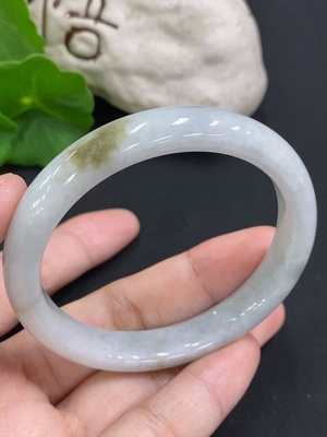 F35107210 Jadeite Round Bangle Size 52.9 Total Weight Approx. 35.6g