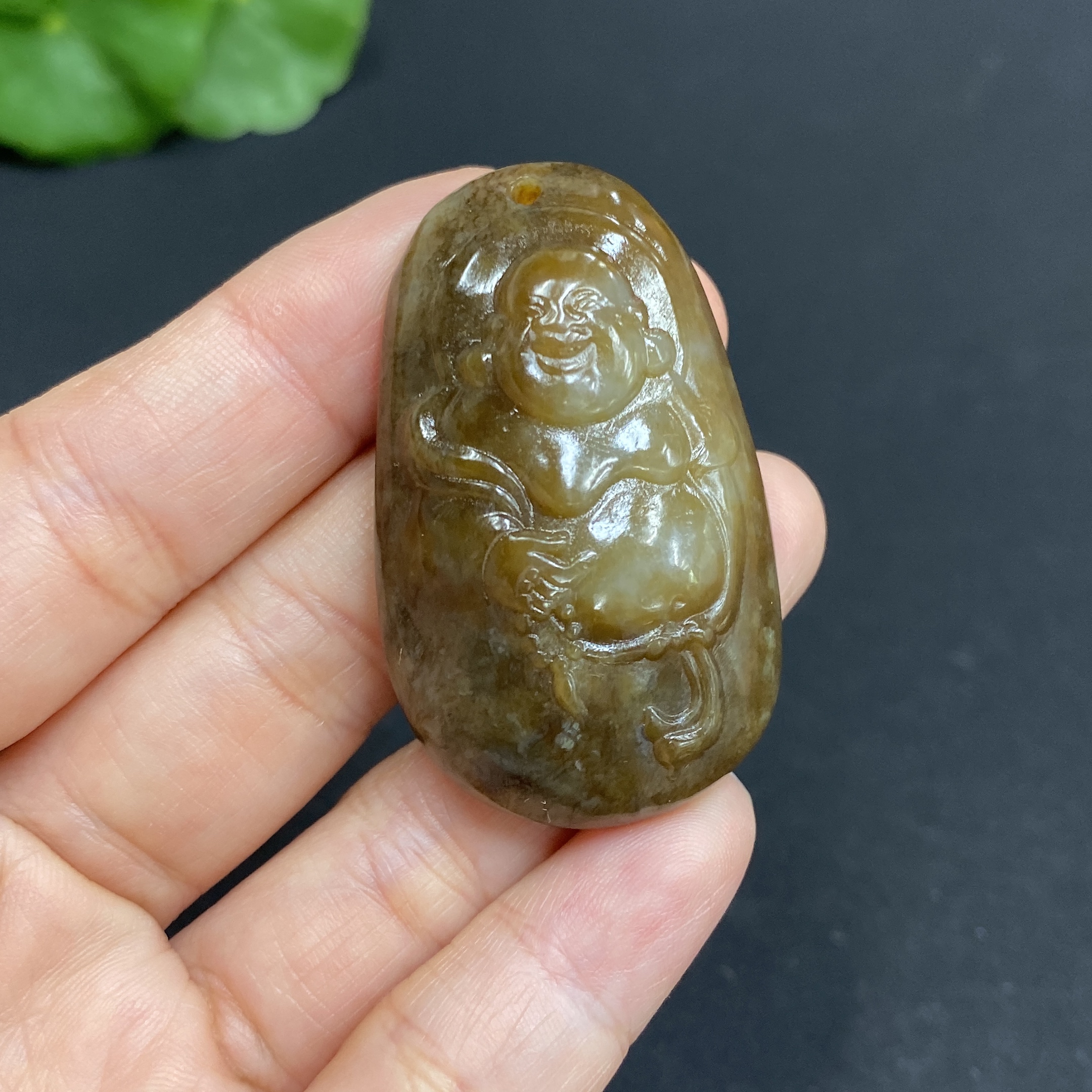 H32813929 Hetian Jade Pendant Buddha Total Weight Approx. 21.5g