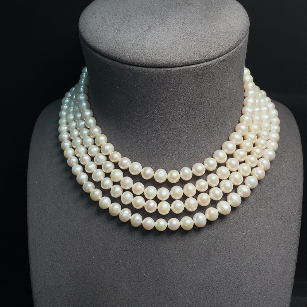 C34993163 Pearl Necklace Non-Gold Total Weight Approx. 111.74g Size About 6.8mm