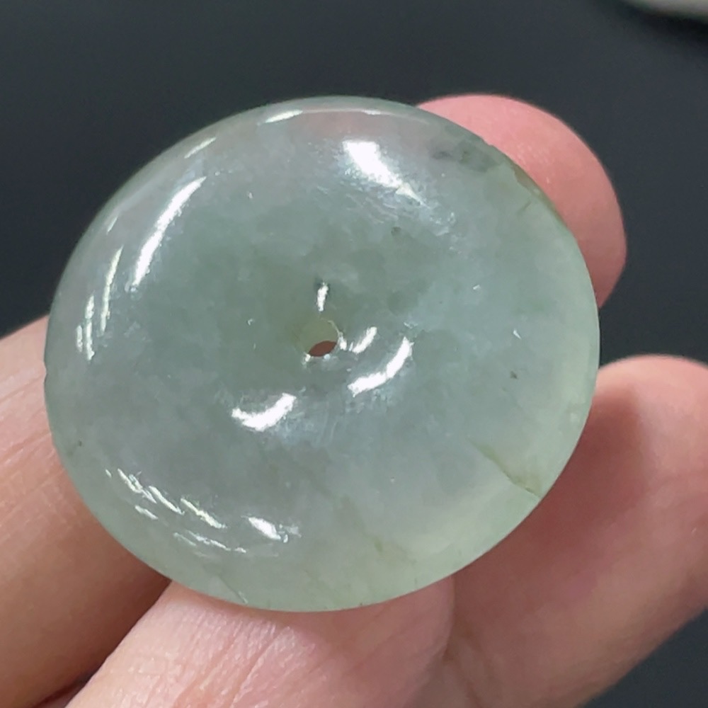 F33837587 Jadeite Peace Button Pendant Total Weight Approx. 6.3g