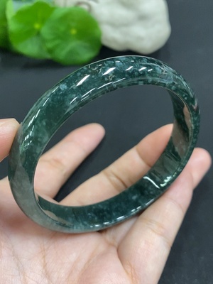 F33883316 Jadeite Round Bangle Size 58.9 Total Weight Approx. 41.7g