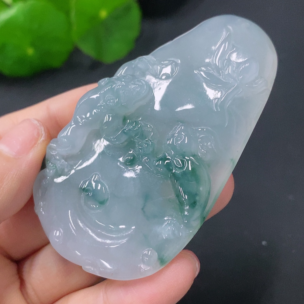 F30462432 JadeitePendant Golden Toad Total Weight Approx. 50.36g