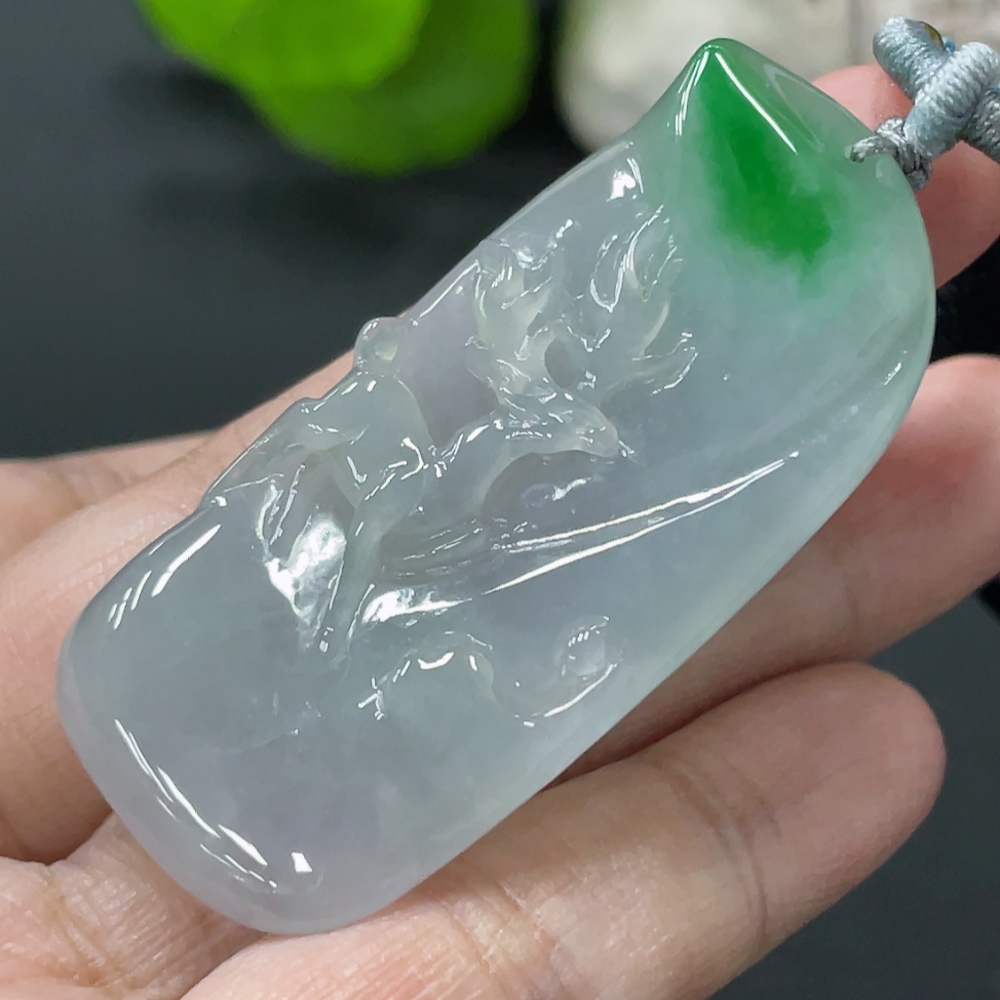 F33838095 JadeiteDeer Pendant with a total product weight of approximately 23.78g