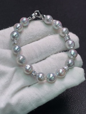 C33891648 Seawater Pearl Bracelet Non-Gold Color Origin Undetermined Total Weight Approx. 17.54g Size About 8.3mm