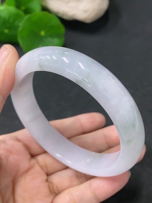 F33886358 Jadeite Round Bangle, Total Weight Approx. 53.5g, Undetermined Color Origin, Size 57