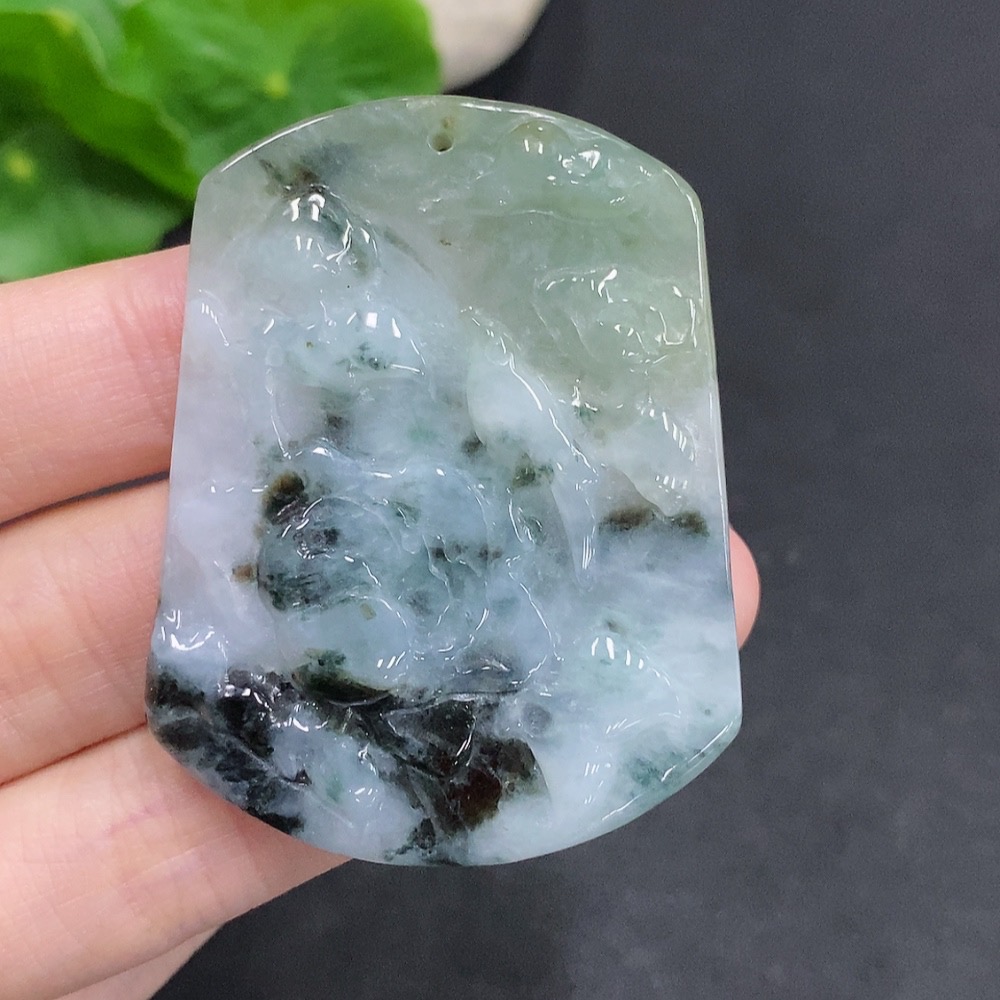 F34968738 Jadeite Flourishing Prosperity Pendant