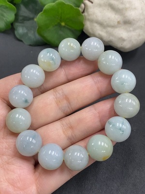 F15578753 Jadeite Beaded Necklace Approx.13.5mm Total Weight 64.069g