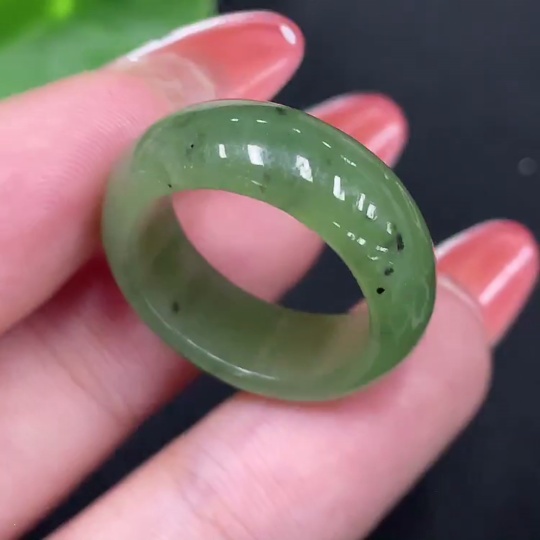 H34027862 Hetian Jade Jasper Ring Size 14 Total Weight Approx. 3.7g