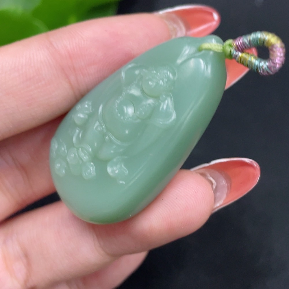 H34026022 Hetian Jade Jasper Pendant - Buddha, Total Weight Approx. 18.8g