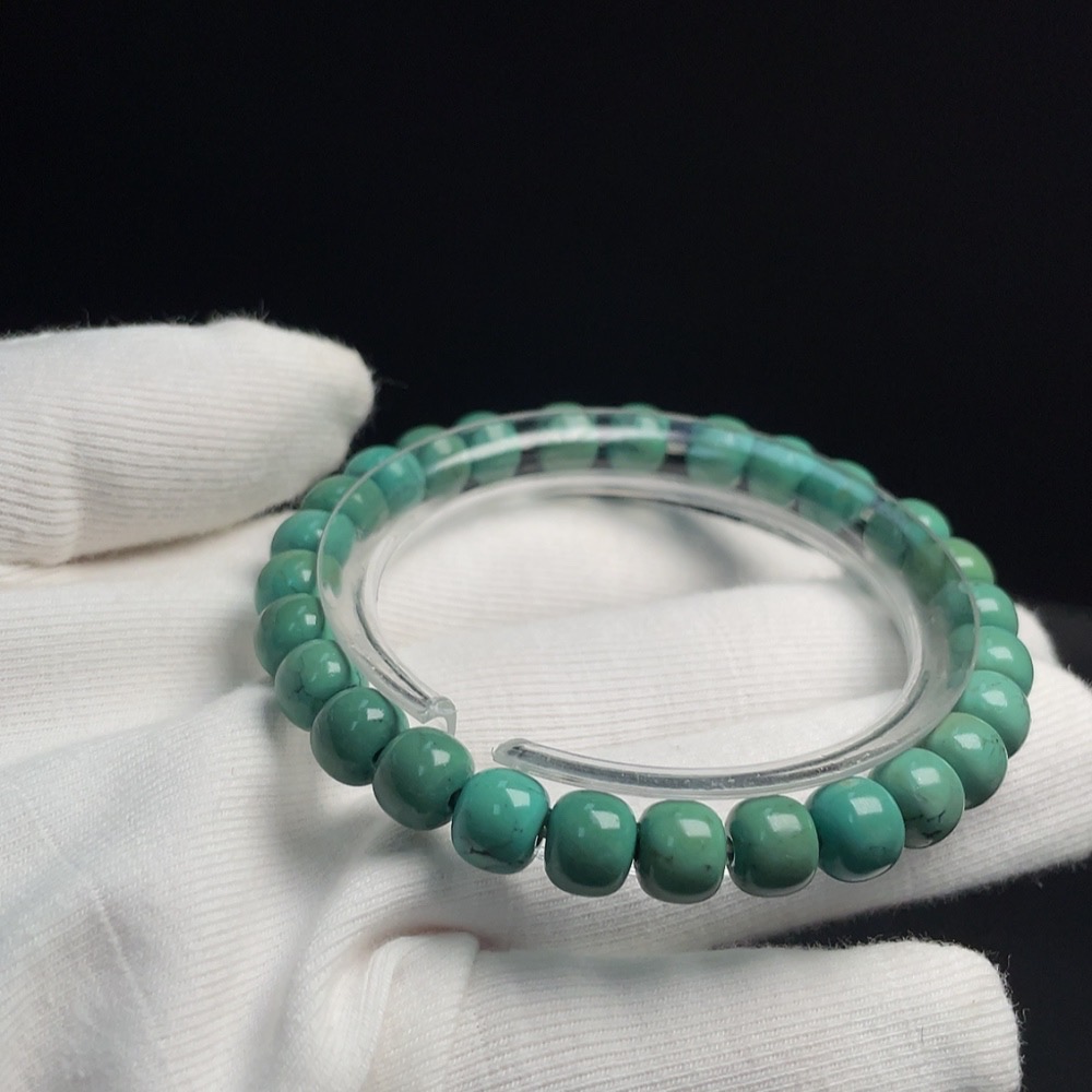 C30566442 Turquoise Bracelet, Approx. 7.3mm, Total Weight Approx. 14.69g