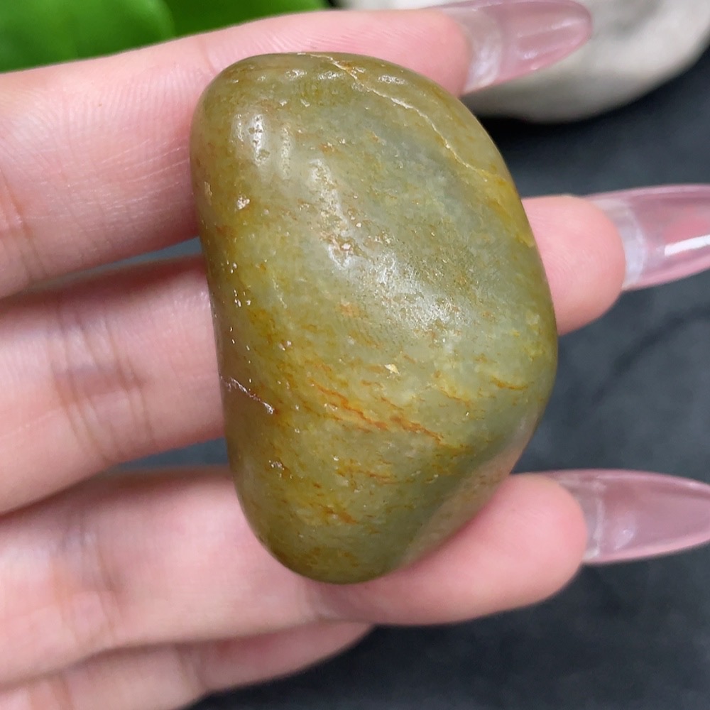H33924355 Hetian Jade, undetermined origin of skin color, total weight approx. 36g