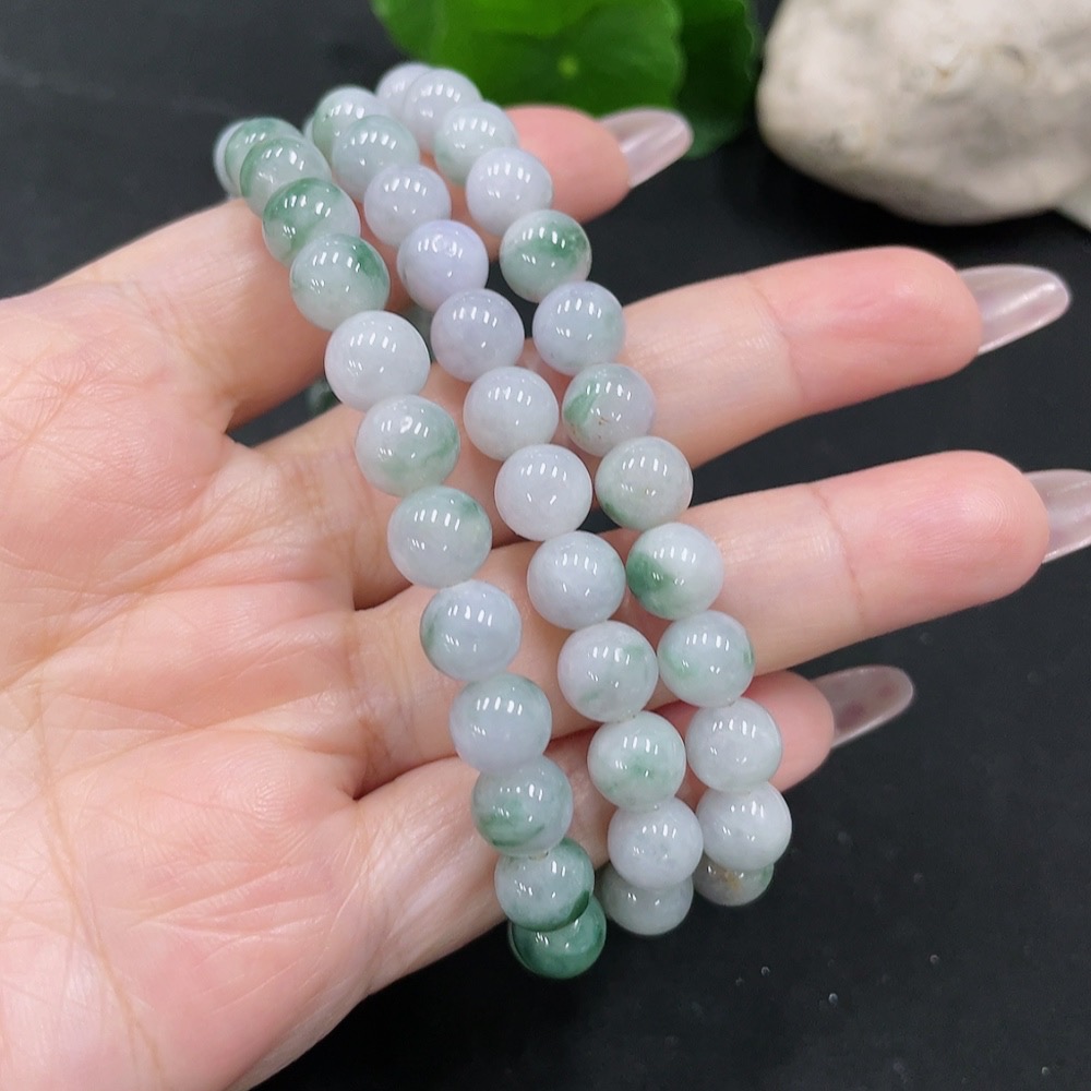 F34068026 Jadeite Beaded Necklace approx. 7.8mm Total Weight approx. 70.2g (Non-Gold-Inlaid)