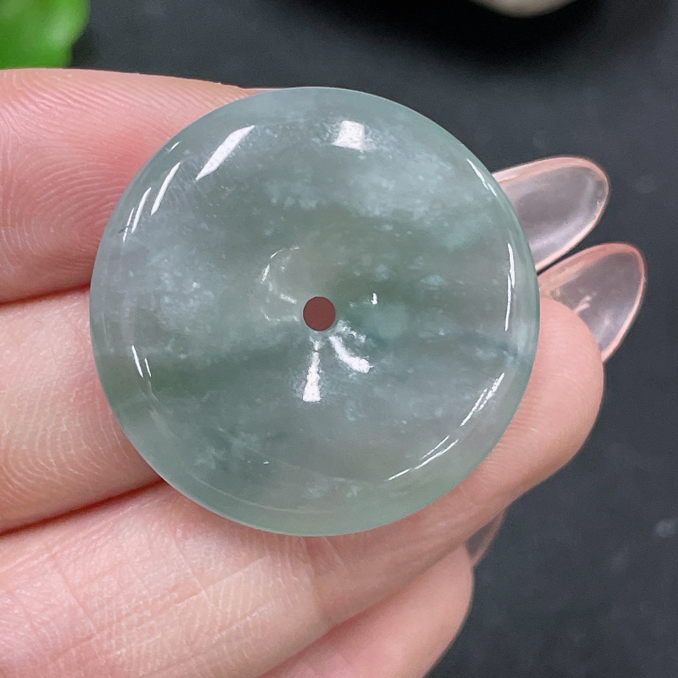 F34020558 Jadeite Pendant Peace Knot Total Weight Approx. 9.31g