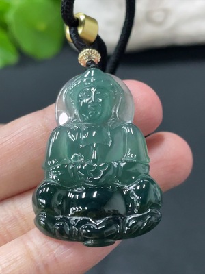 F30449266 Jadeite Guanyin Pendant, Total Weight Approx. 10.8g
