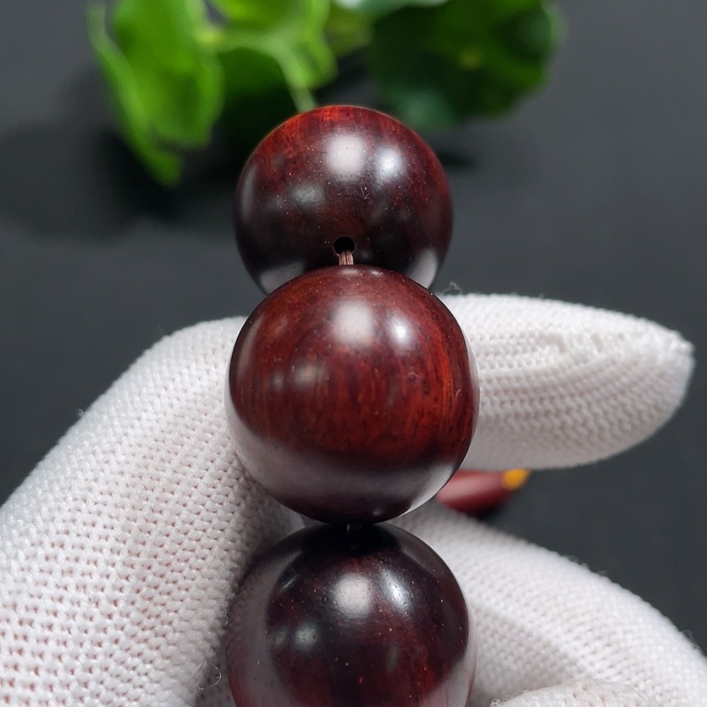 W30448120 Small-Leaf Sandalwood Sandalwood Bead Bracelet, Total Weight Approx. 65.29g, Size ~20.3mm