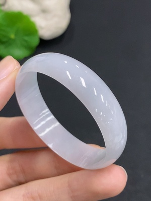 F33877316 Jadeite Round Bangle Size 46.3 Total Weight Approx. 15.5g
