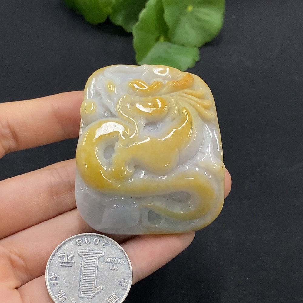 F30566376 Jadeite Dragon Pendant