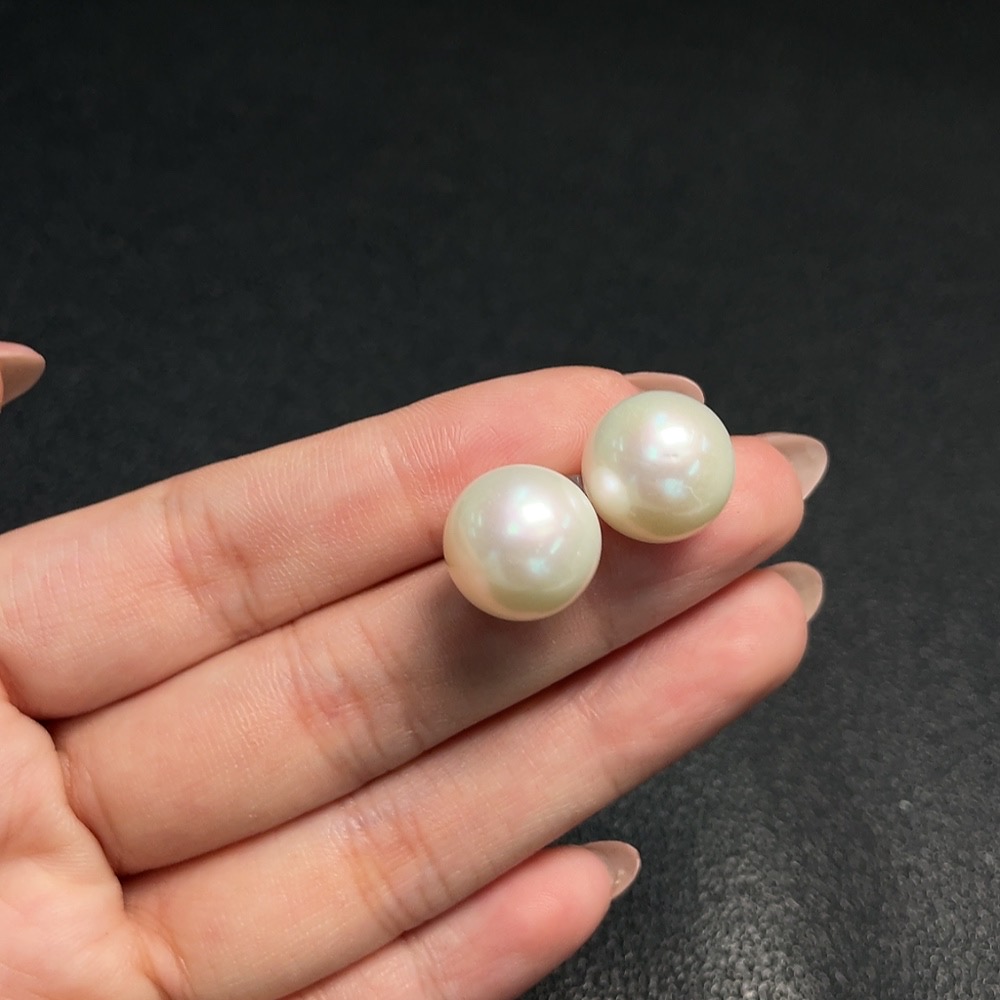 C33853130 Pearl Earrings Non-Gold Total Weight Approx.6.67g Size Approx.12.9mm