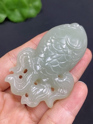 H30545965 Hetian Jade Pendant Fish Total Weight Approx. 33.8g