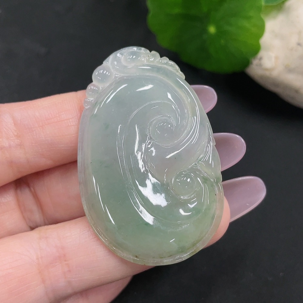 F35129658 Jadeite Ruyi Pendant Total Weight Approx. 14.5g