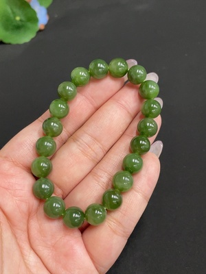 H34972441 Hetian Jade Jasper Bracelet Approx.9.4mm Total Weight About 27.1g