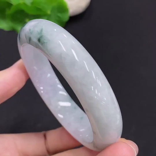 F32757873 Jadeite Round Bangle Total Weight About 70g Size 56