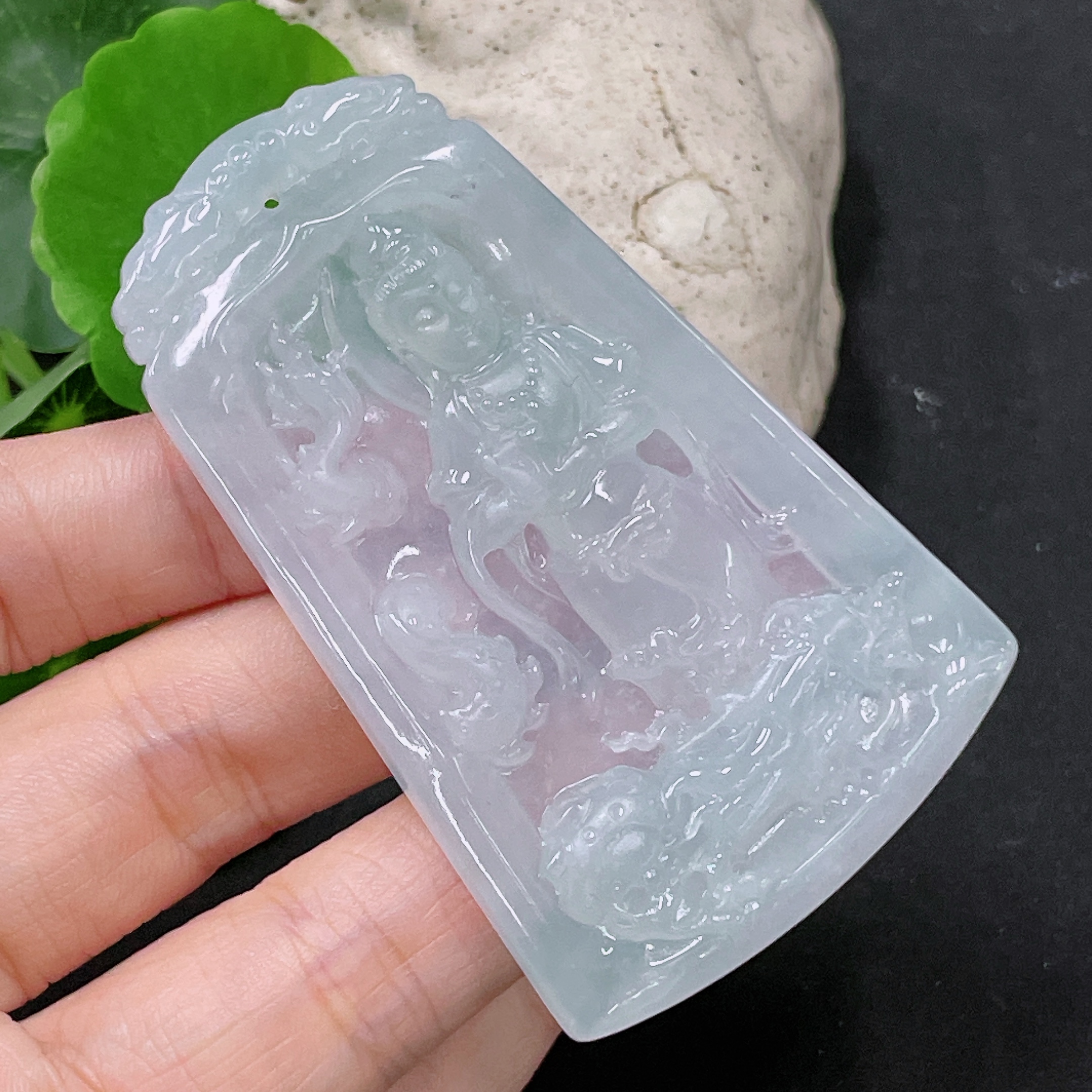 F33943770 Jadeite Guanyin Pendant, Total Weight Approx. 36.7g