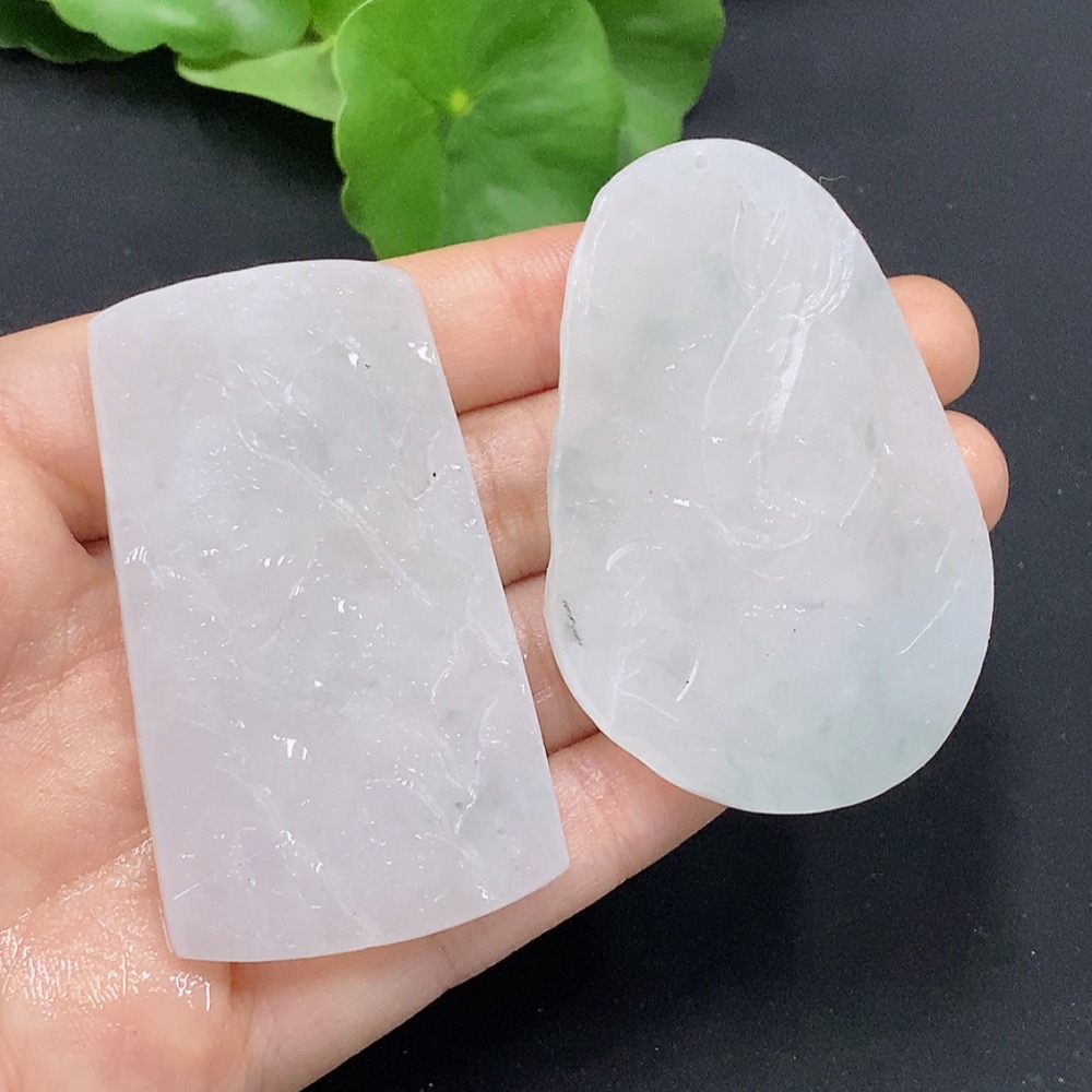 F28201048 Jadeite Pendant Semi-finished