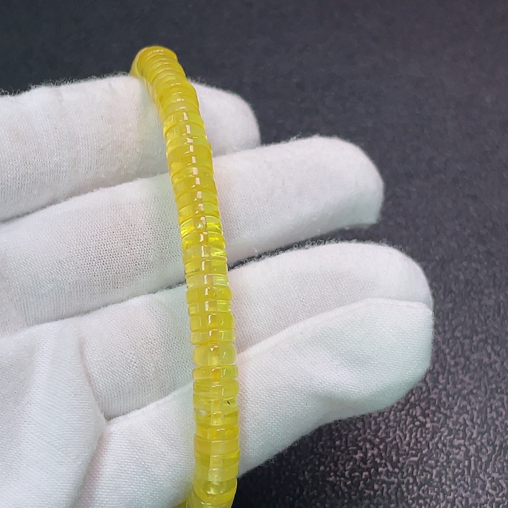 C33851597 Amber Beeswax Bracelet Total Weight Approx. 6.84g Size About 6.6mm
