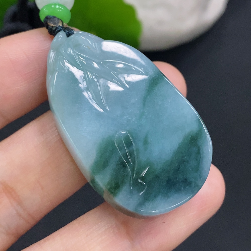 F27136877 Jadeite Bamboo Pendant Total Weight with Rope Approx. 23.2g (Beads Non-A)