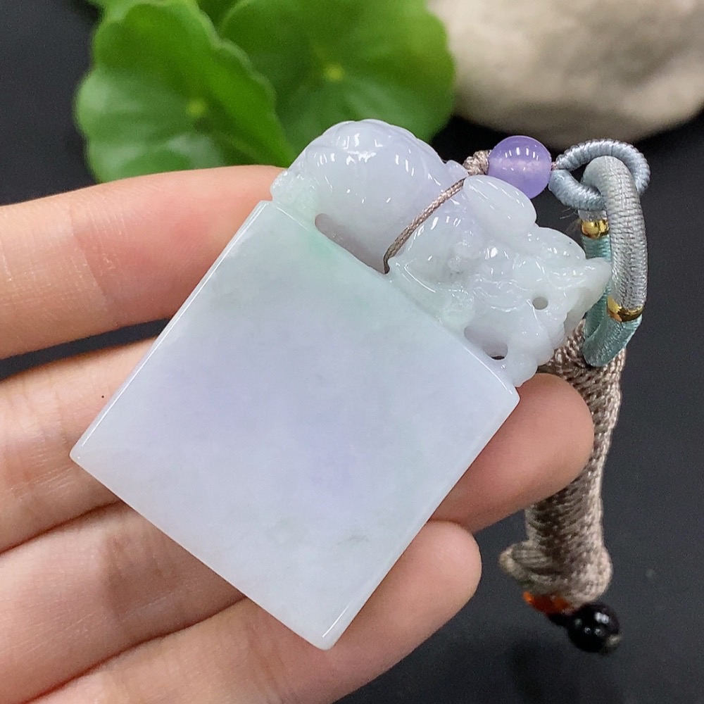 F34995893 Jadeite Pi Xiu Seal, Total Weight: Approx. 52.65g