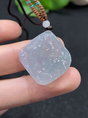 F33947191 Jadeite Pendant Total Weight Approx. 6.7g (Incl. Rope Weight)