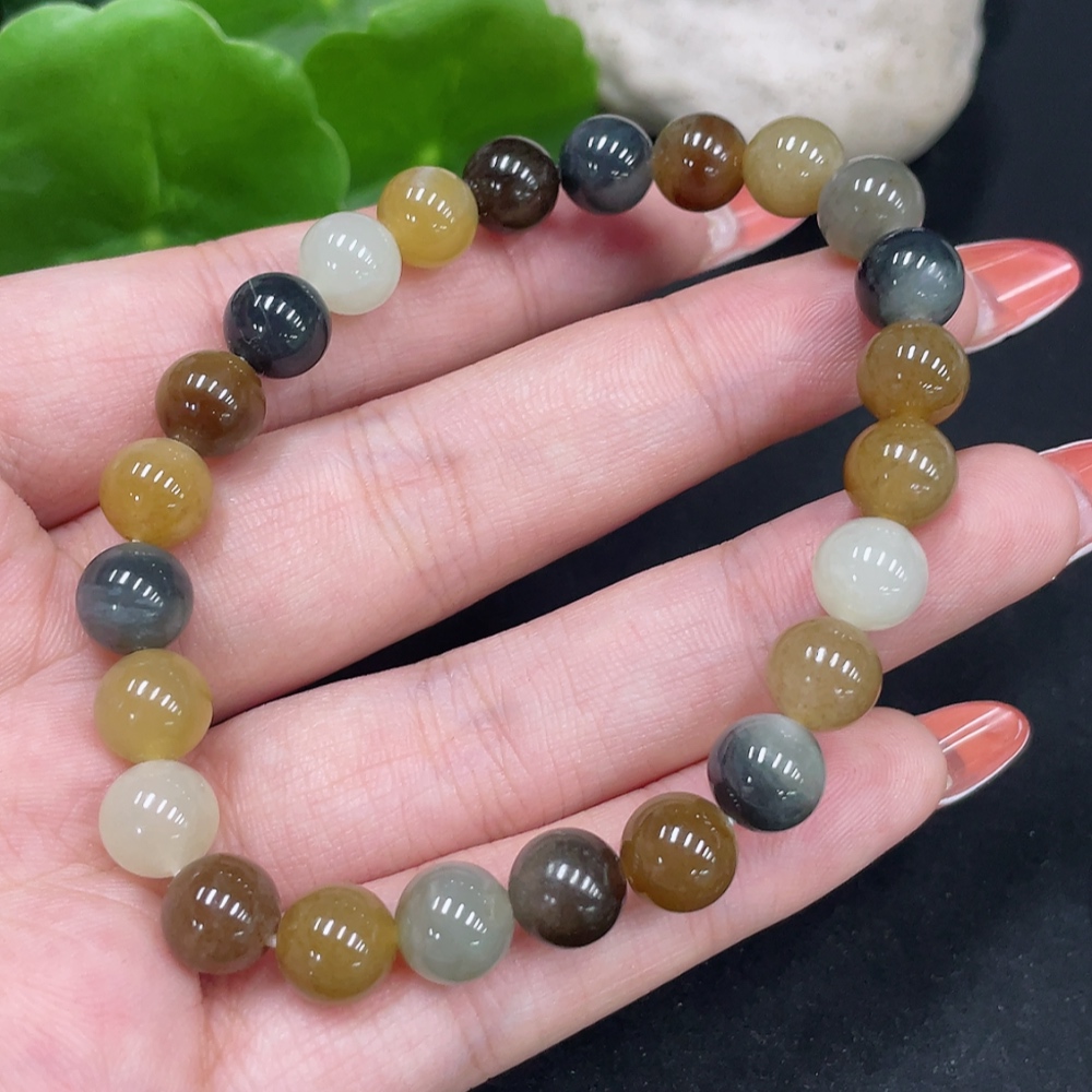 H34027264 Hetian Jade Bracelet, approx. 7.8mm, total weight approx. 18.6g