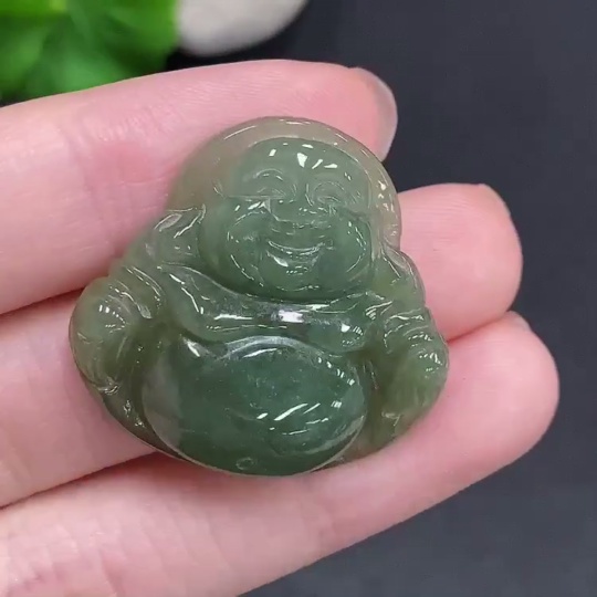 F35079738 Jadeite Buddha Pendant Total Weight Approx. 7.5g
