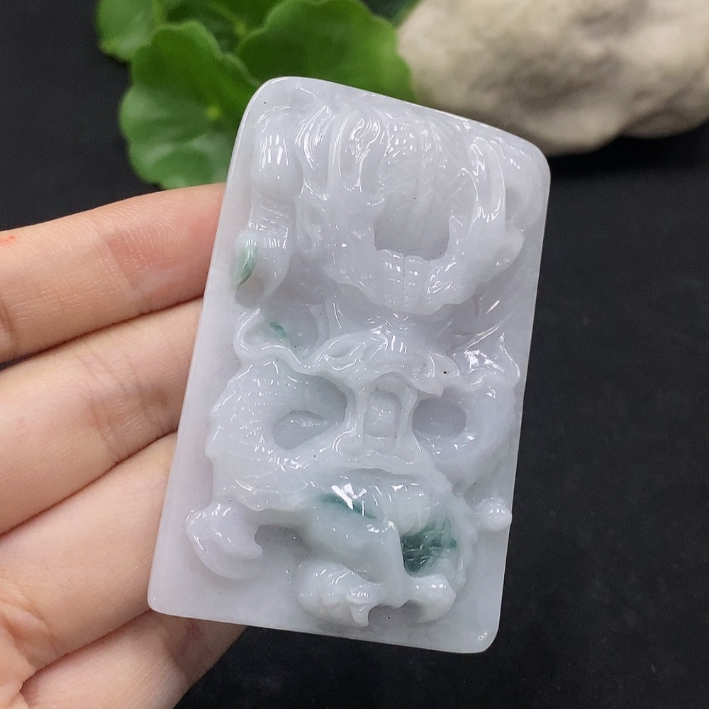 F34028851 Jadeite Dragon Pendant Total Weight Approx. 48.6g