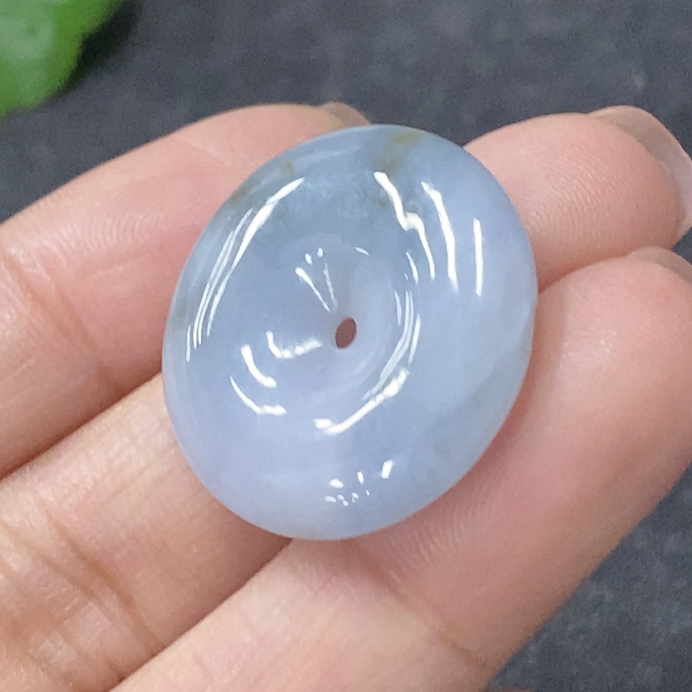 F34030724 Jadeite Pendant Peace Buckle Total Weight Approx. 5.54g