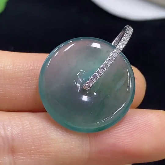 F35137008 Jadeite Safety Buckle Pendant Total Weight Approx. 5.04g Non-Gold