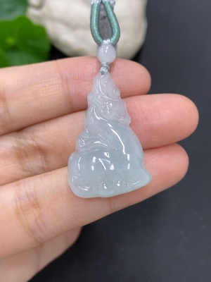 F42955808 Jadeite Pendant Total Weight Including Rope Approximately 6.6g