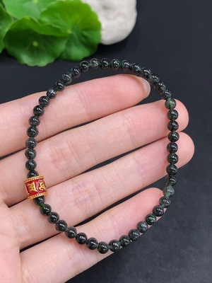 F35123977 Jadeite Bracelet Non-Gold Inlaid Total Weight About 6.2g Size Approximately 3.9mm