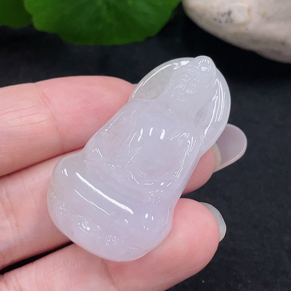 F32710122 Jadeite Guanyin Pendant Total Weight Approximately 13.4g