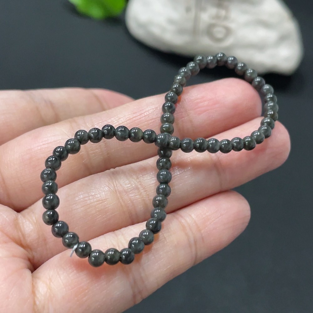 F33876189 Jadeite Bracelet Approx. 3.3mm Total Weight Approx. 3.27g