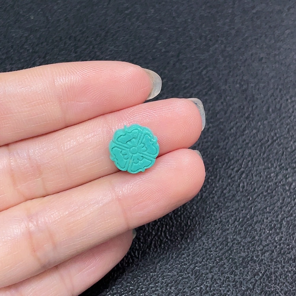 C34990546 Turquoise Jewelry, Color Origin Undetermined, Containing Other Mineral Components, Total Weight Approximately 1.1g