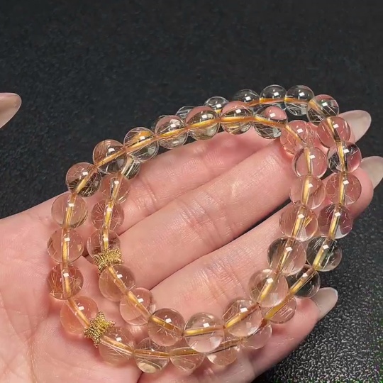 C34066963 Crystal Bead Chain Total Weight Approx. 38.51g Size 8.7mm Non-Gold