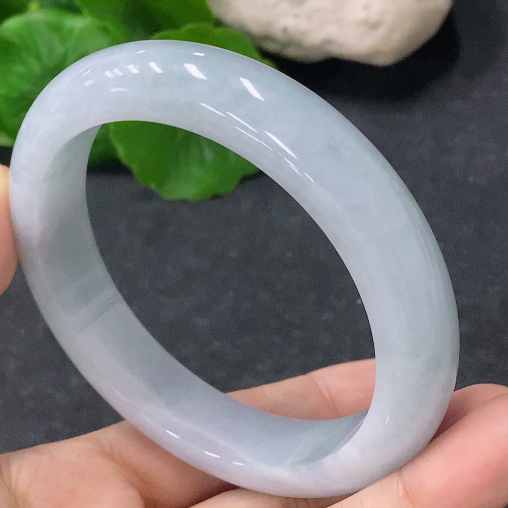 F34954055 Jadeite Round Bangle Size 56.8mm Total Weight Approx. 58.45g