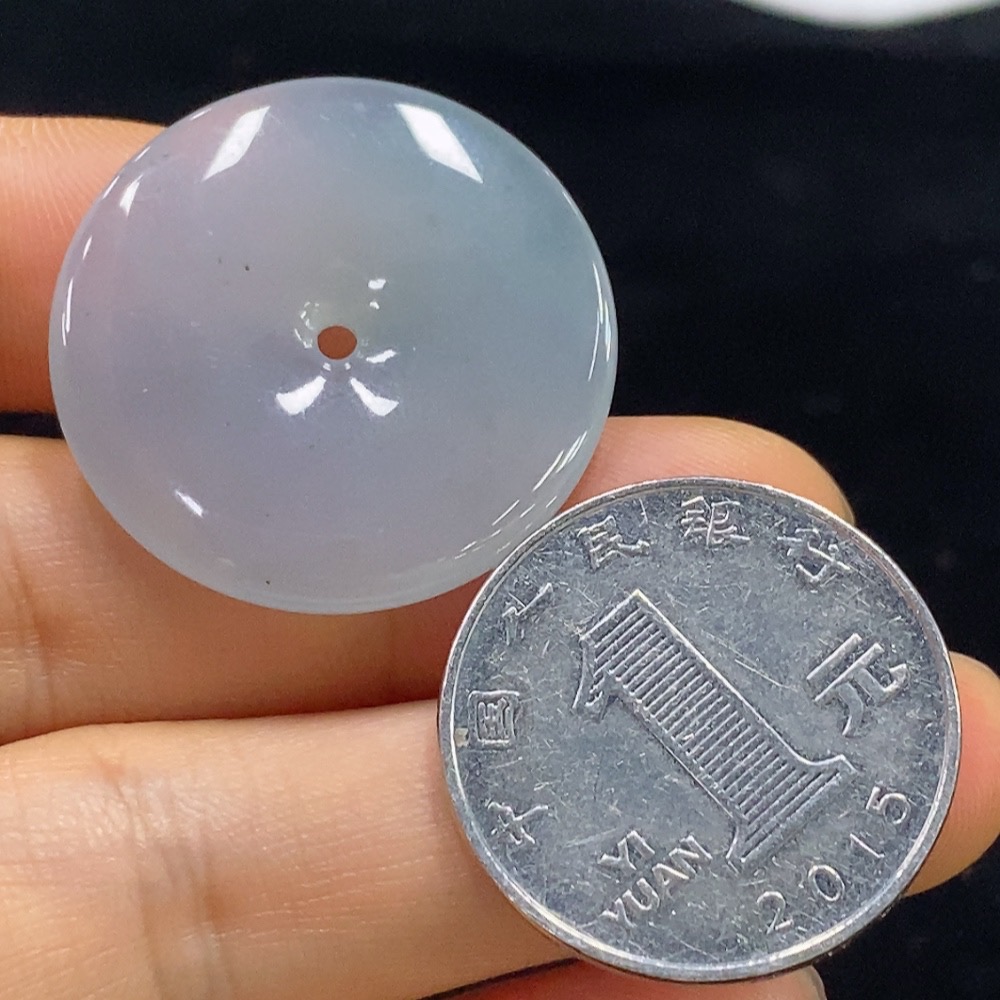 F34948638 Jadeite Peace Button Pendant Total Weight About 7.75g